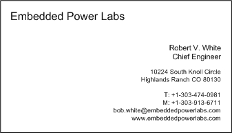 Bob White Contact Information